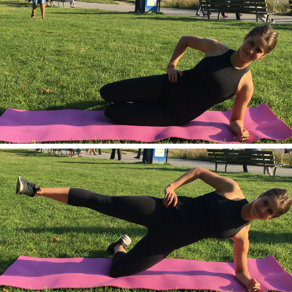 side plank kick out motion