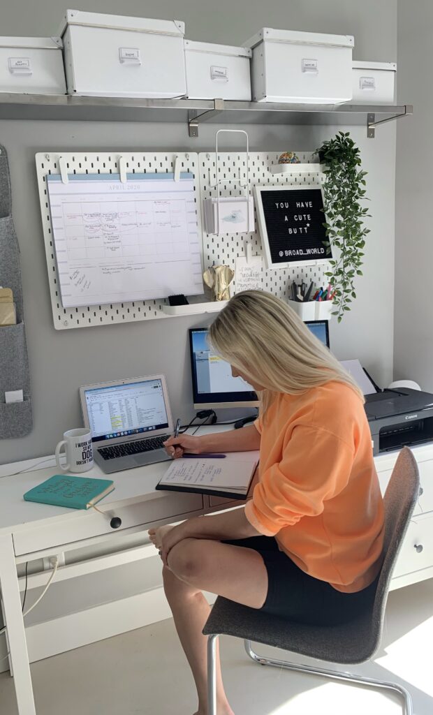 Stefanie McAuley from Broad World in her home office